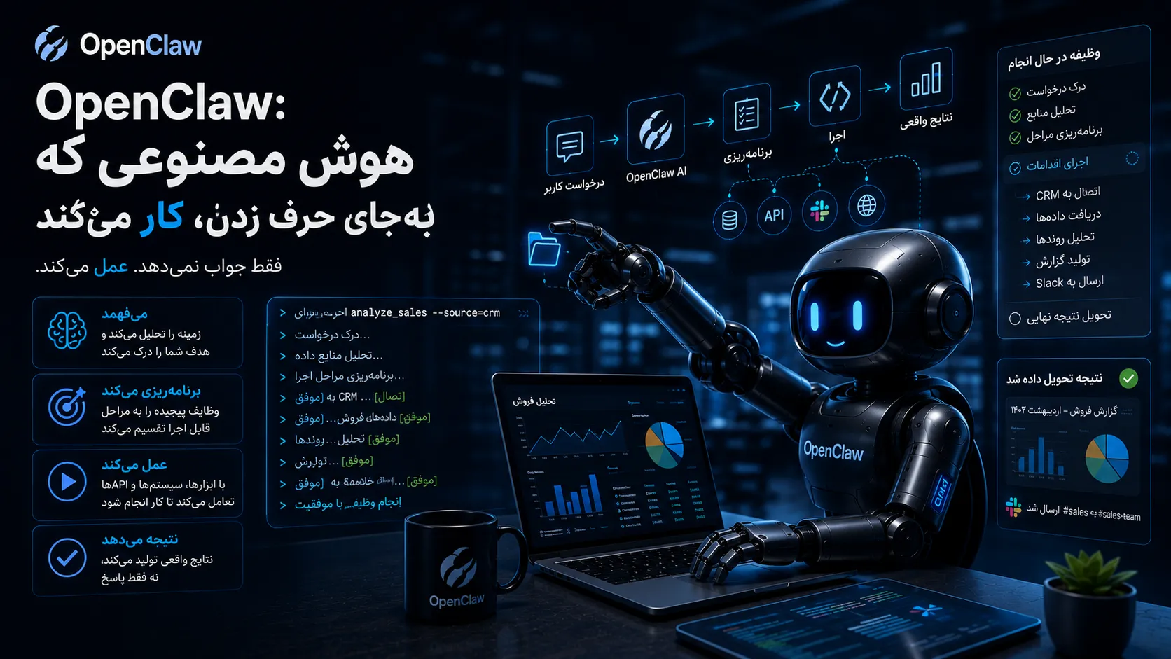 OpenClaw: هوش مصنوعی که به‌جای حرف زدن، کار می‌کند