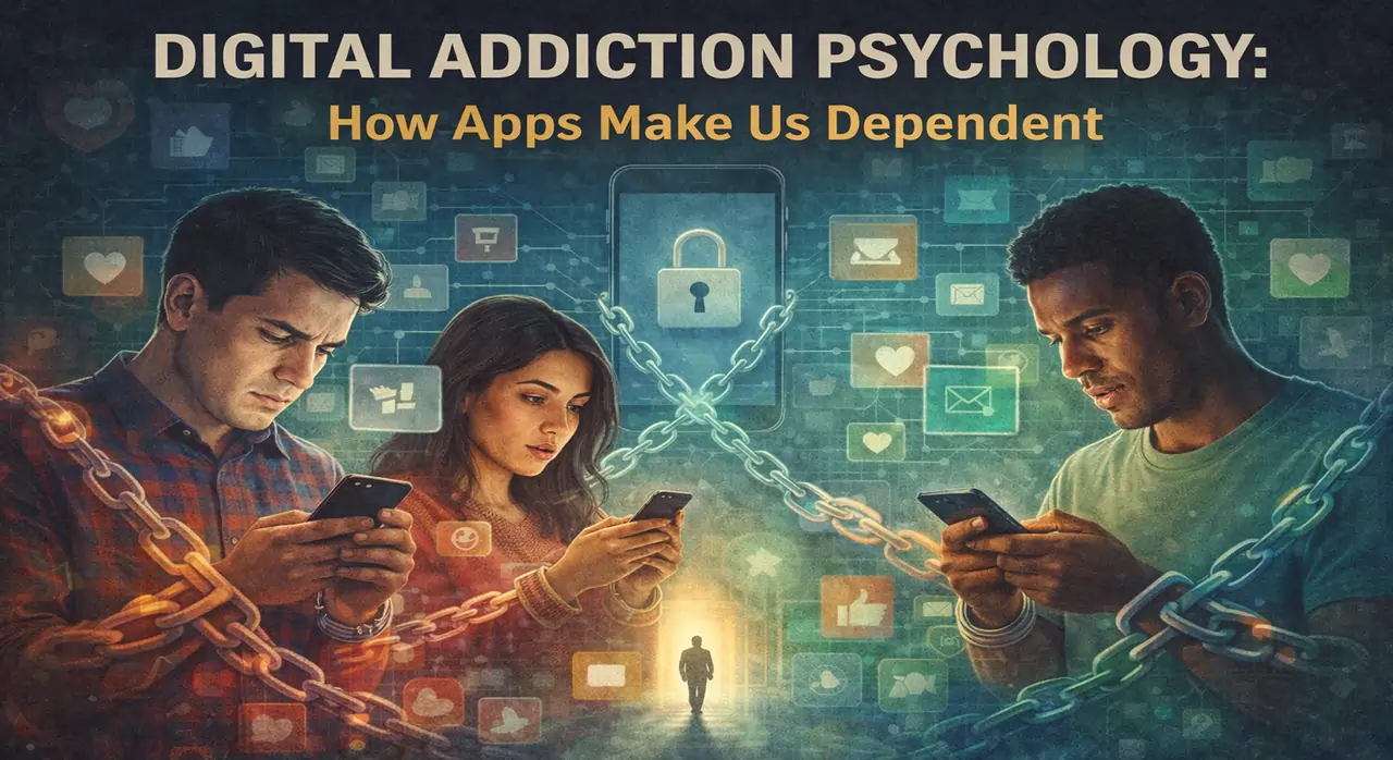 روانشناسی اعتیاد دیجیتال: چگونه اپلیکیشن‌ها ما را وابسته می‌کنند