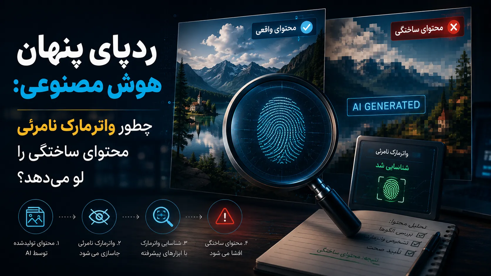 ردپای پنهان هوش مصنوعی: چطور واترمارک نامرئی محتوای ساختگی را لو می‌دهد؟