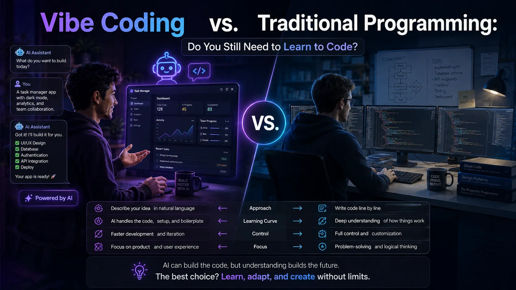 Vibe Coding vs. Traditional Programming: Do You Still Need to Learn to Code?