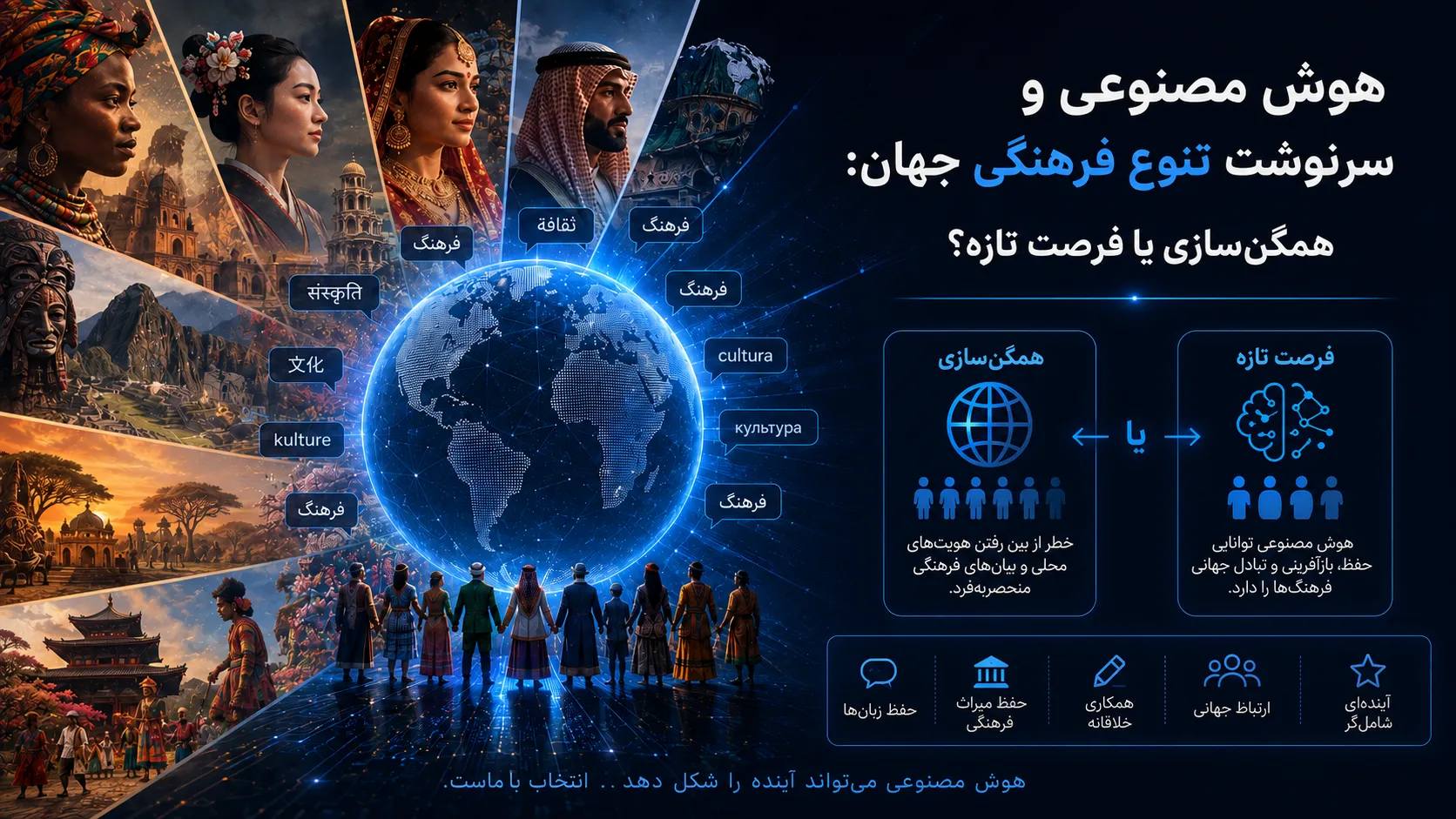 هوش مصنوعی و سرنوشت تنوع فرهنگی جهان: همگن‌سازی یا فرصت تازه؟