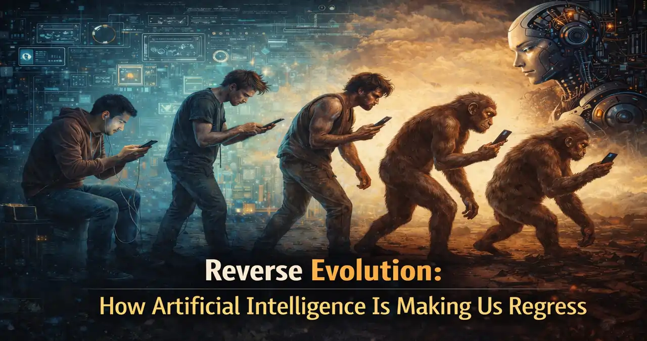 تکامل معکوس: چگونه هوش مصنوعی دارد ما را به عقب برمی‌گرداند