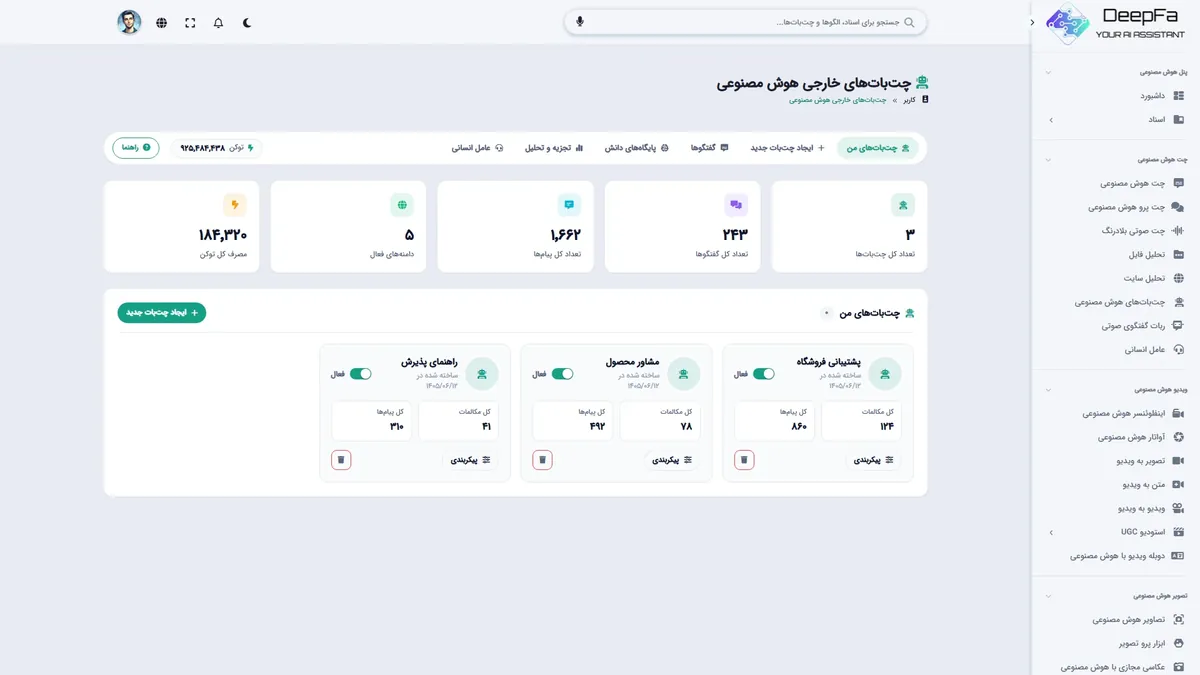 چت‌بات خارجی هوش مصنوعی