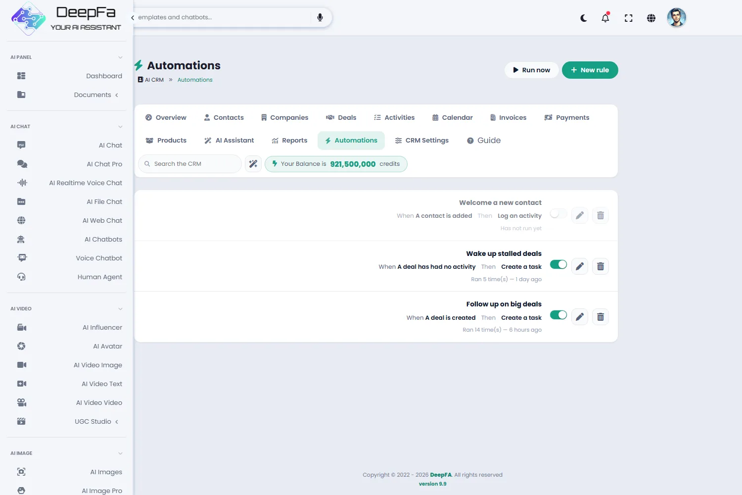 Automations: “if this happens, do that” rules with a trigger, a condition and one action