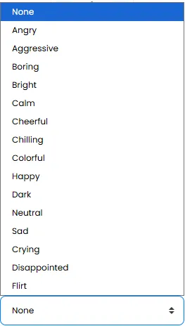 Image mood selection