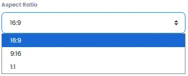 Output video aspect ratio settings