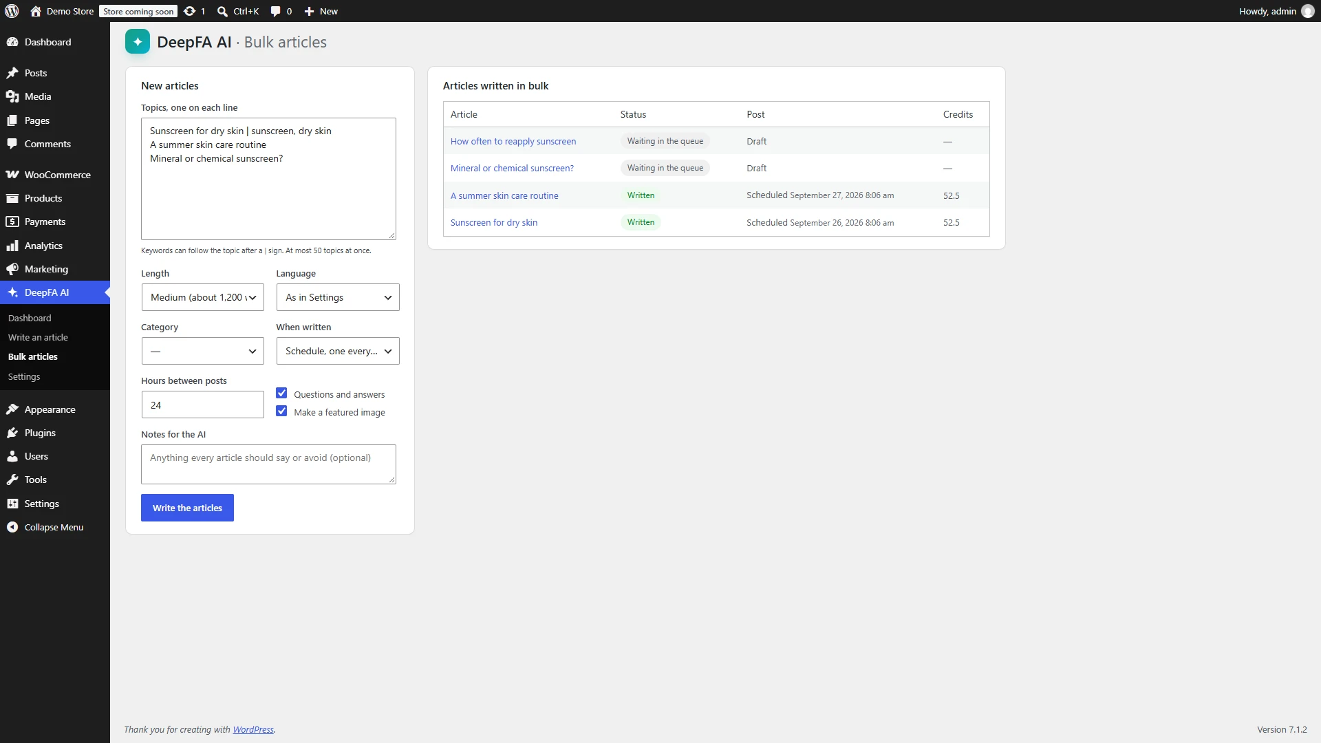 Bulk articles: the background queue and scheduled publishing